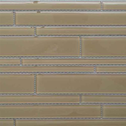 Glass Vogue in Russet Random Strip Tile