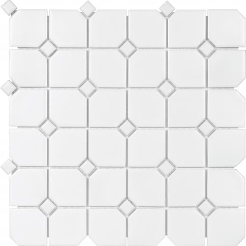 Wall Art/Floor Art in Wall Art Matte W/White Dot-A 3x6 Tile
