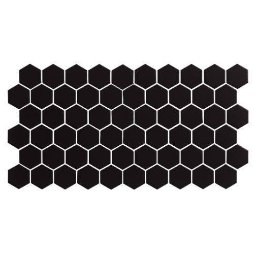 Nektar in Glossy Black - 2 X 2 Mosaic Tile