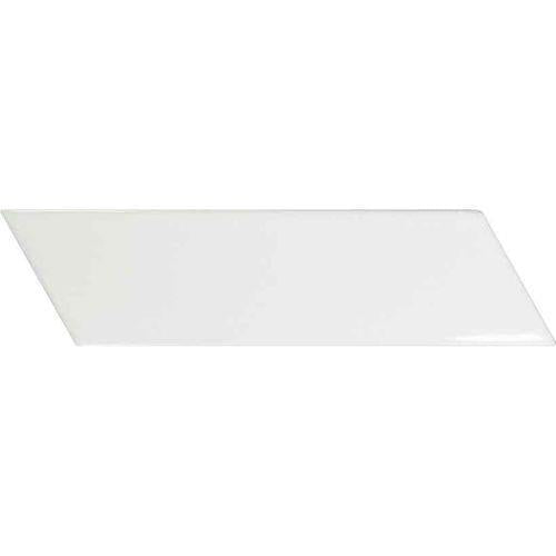 Chevron in Matt White Right - 2 X 7 Tile
