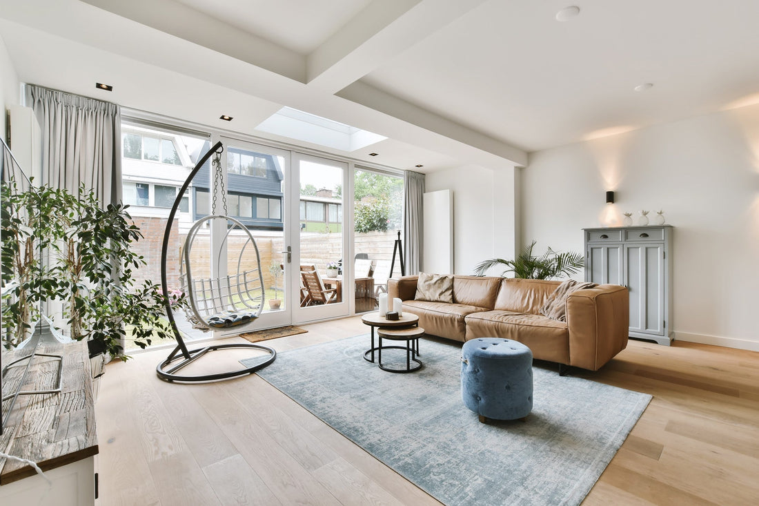 Area rug in living room