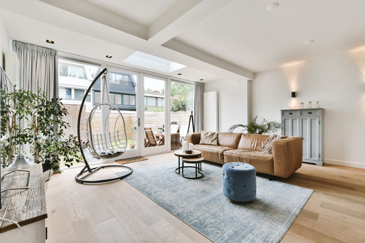 Area rug in living room