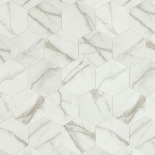 Silver - Carrara in Pearl Vinyl Sheet Goods