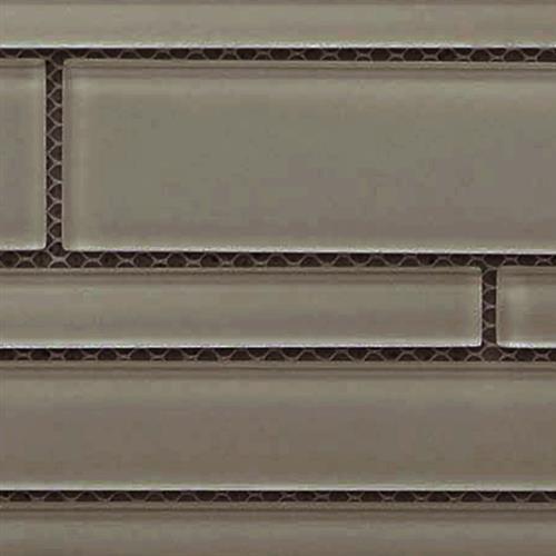 Glass Vogue in Latte Random Strip Tile