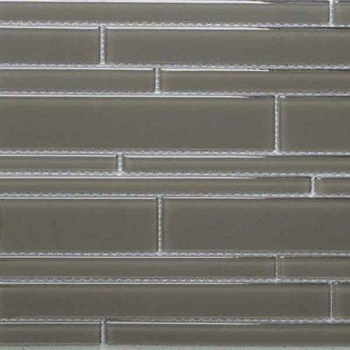 Glass Vogue in Gunmetal Random Strip Tile