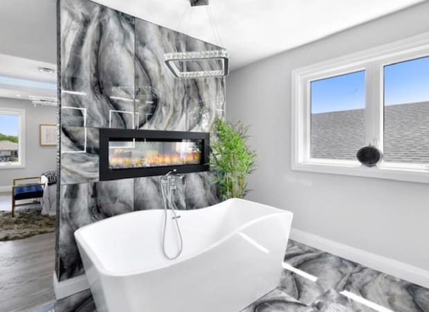 MODERN-MARBLE in Blue-Grey