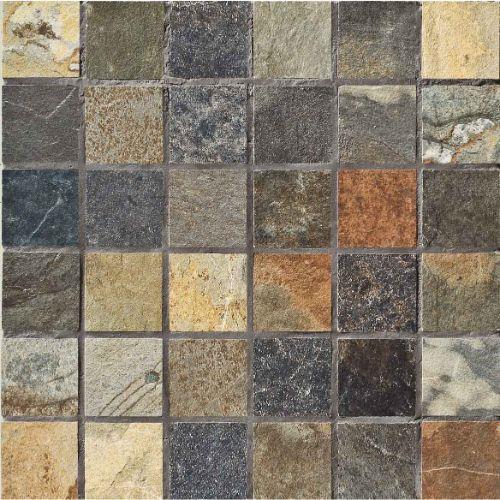 Slaty in Multicolor - 2 X 2 Mosaic Tile