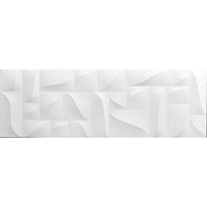 Superwhite in Matt Geometric - 12 X 24 Tile