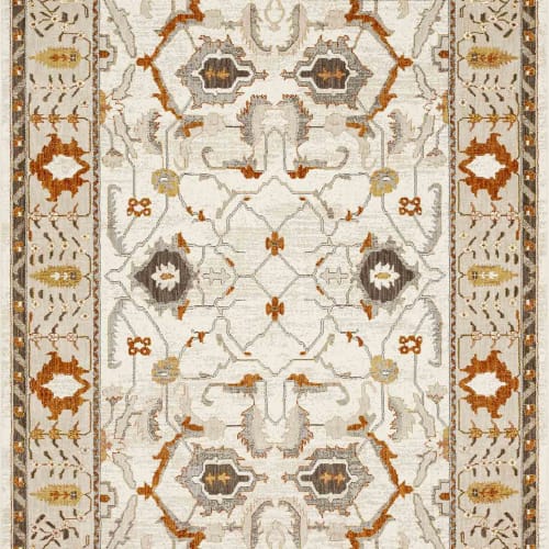Khamal Alabaster in Alabaster 5'3"x7'10" Area Rugs