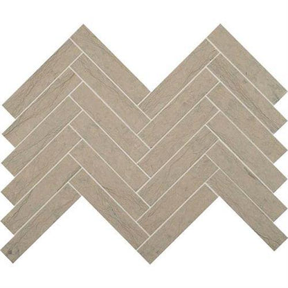 Ascend in Gray Virtue Chevron Mosaic Natural Stone