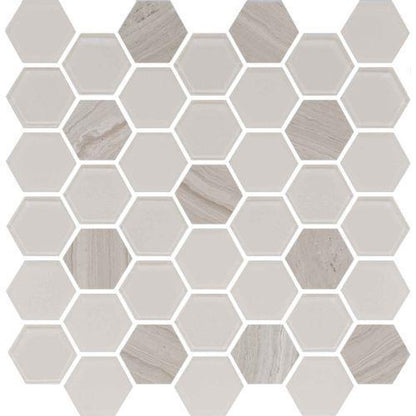 Exagon in Cream Hxp-2 - 2 X 2 Mosaic Tile
