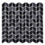 Tulip in Nero - 1 X 2 Mosaic Tile