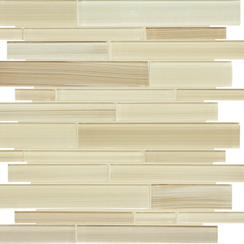 Fusion in Sand Random Strip Mosaic