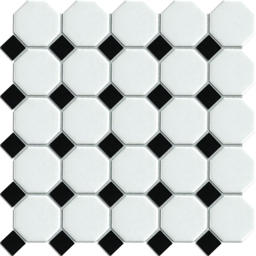 Octagon in White And White Tile