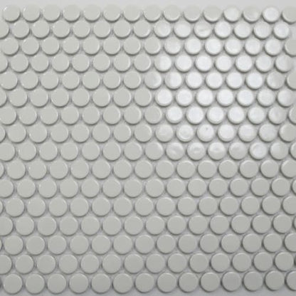 Penny Round in White Tile