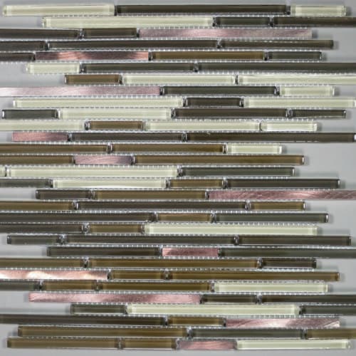 Glass With Metal in Copper Tile