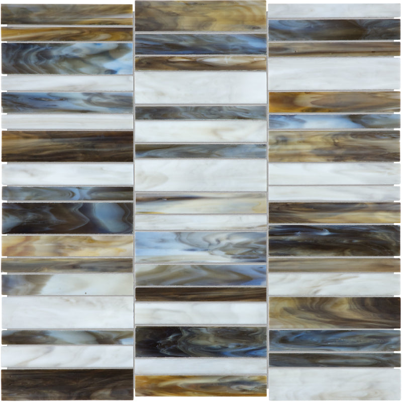 Baroque in Corallo Random Stacked Mosaic