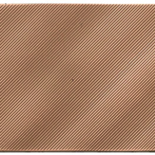 Refined Metals in Bronze - Linear Wave Gloss - 4x8 Metal Tile