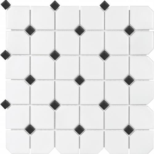 Wall Art/Floor Art in Wall Art Matte W/White Dot-B 3x6 Tile
