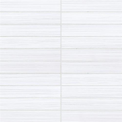 Tropical Zera in Bianco Stacked Mosaic Tile