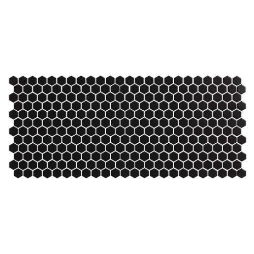 Nektar in Matt Black - 1 X 1 Mosaic Tile