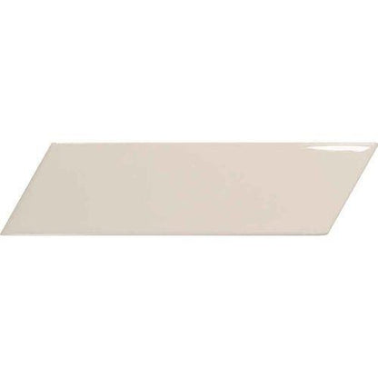 Chevron in Glossy Cream Left - 2 X 7 Tile