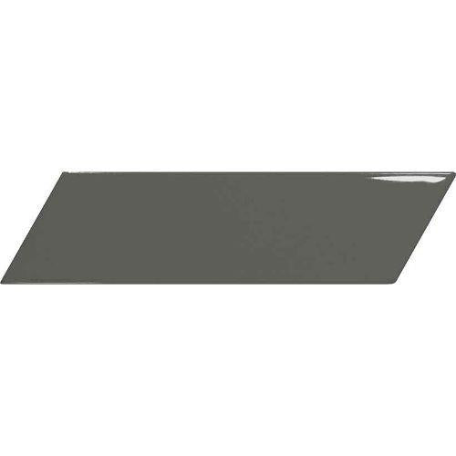 Chevron in Glossy Dark Grey Left - 2 X 7 Tile