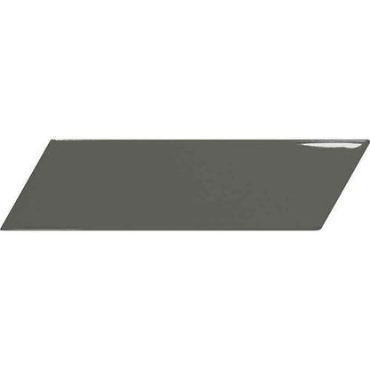 Chevron in Glossy Dark Grey Left - 2 X 7 Tile