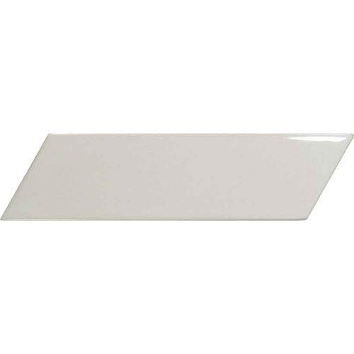 Chevron in Glossy Light Grey Left - 2 X 7 Tile
