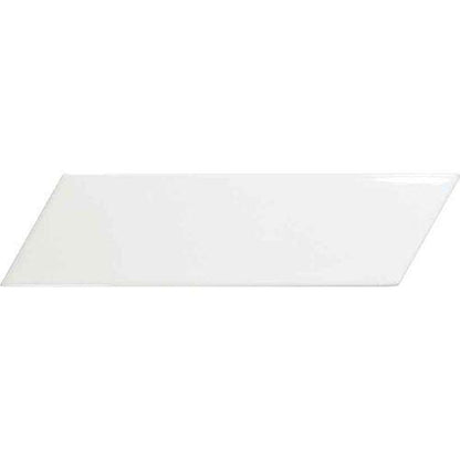 Chevron in Glossy White Left - 2 X 7 Tile