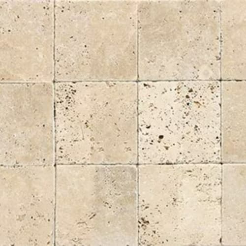 Travertine in Ivory Classico Square-6x6 Natural Stone