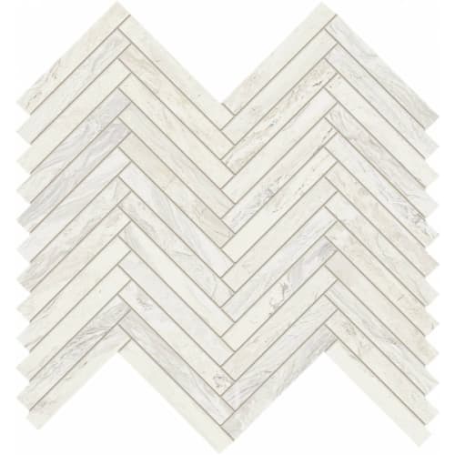 Gemstone in White 11x13 Polished Tile