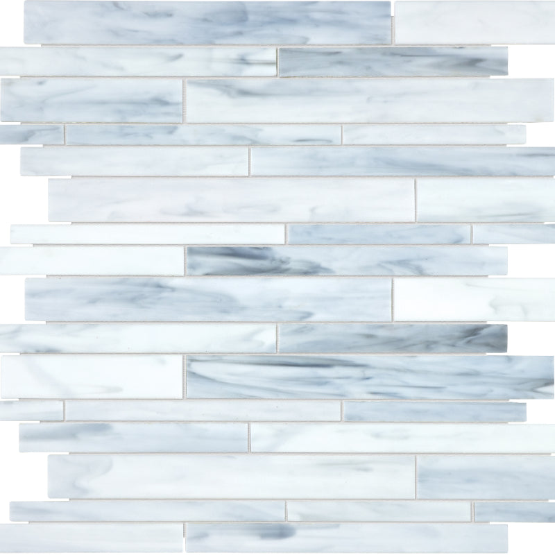 Baroque in Carrara Random Strip Mosaic