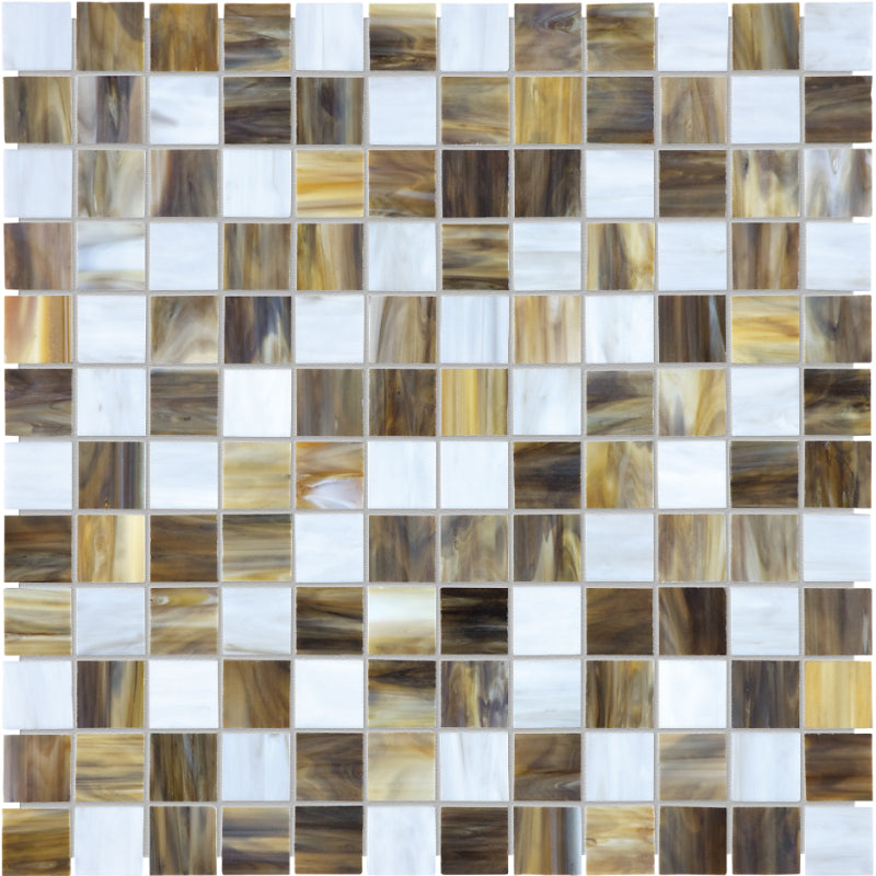 Baroque in Peperino 1x1 Mosaic